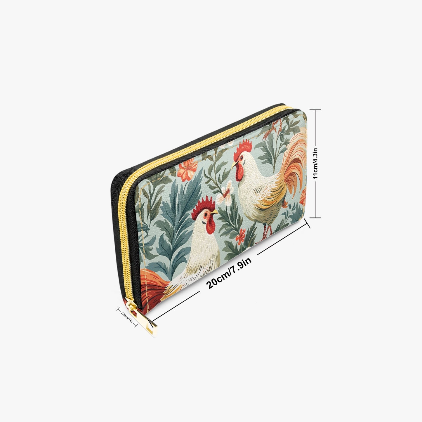 Long Type Zipper Purse - Chicken/Rooster