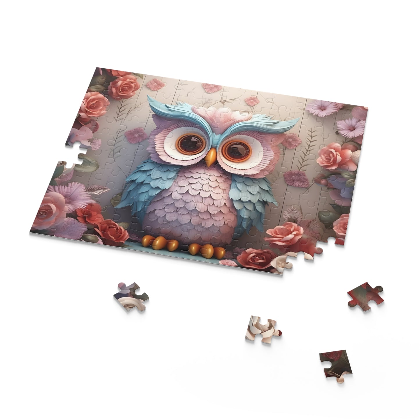 Personalised/Non-Personalised Puzzle, Owl (120, 252, 500-Piece)