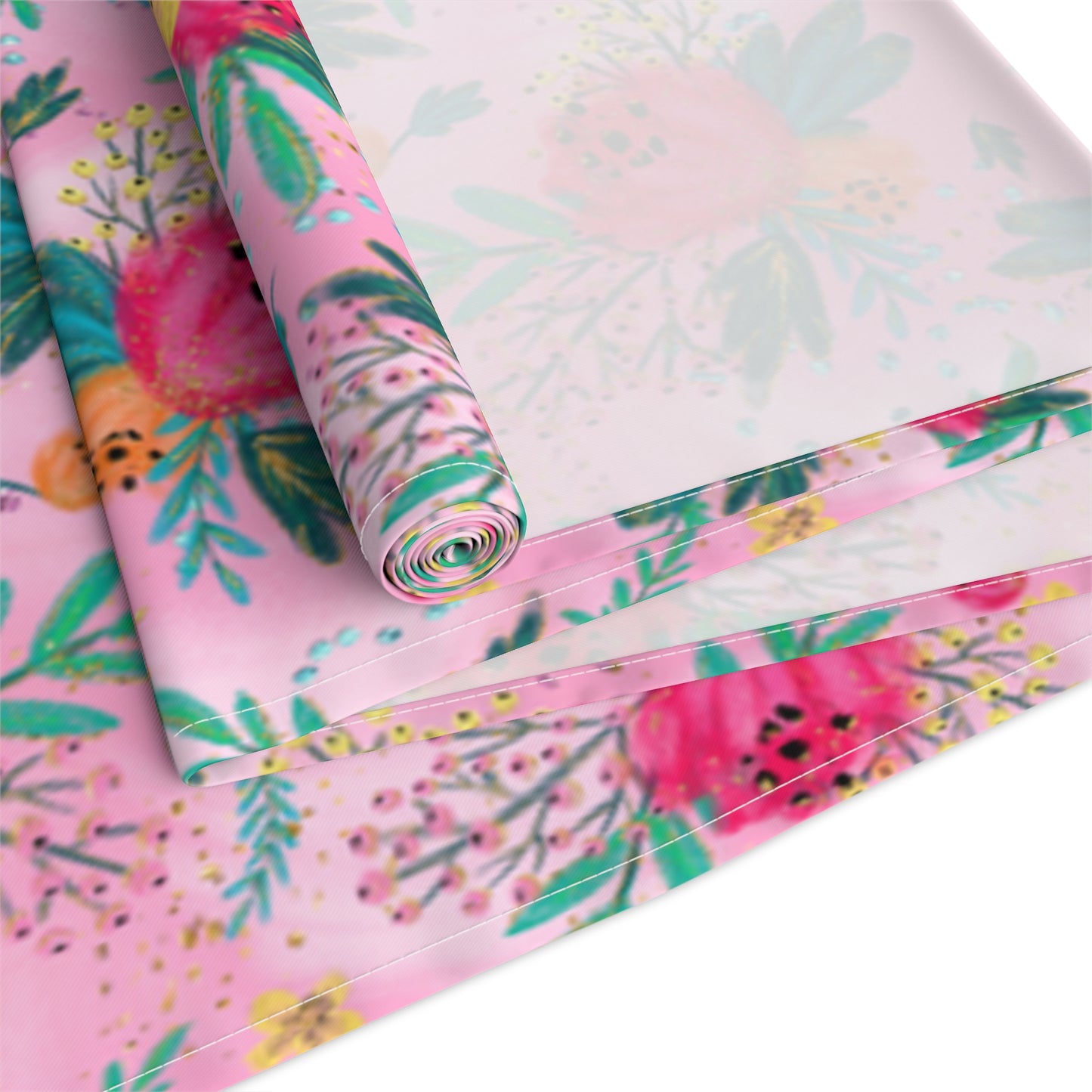 Australian Floral Table Runner, Cotton Twill and Poly Available