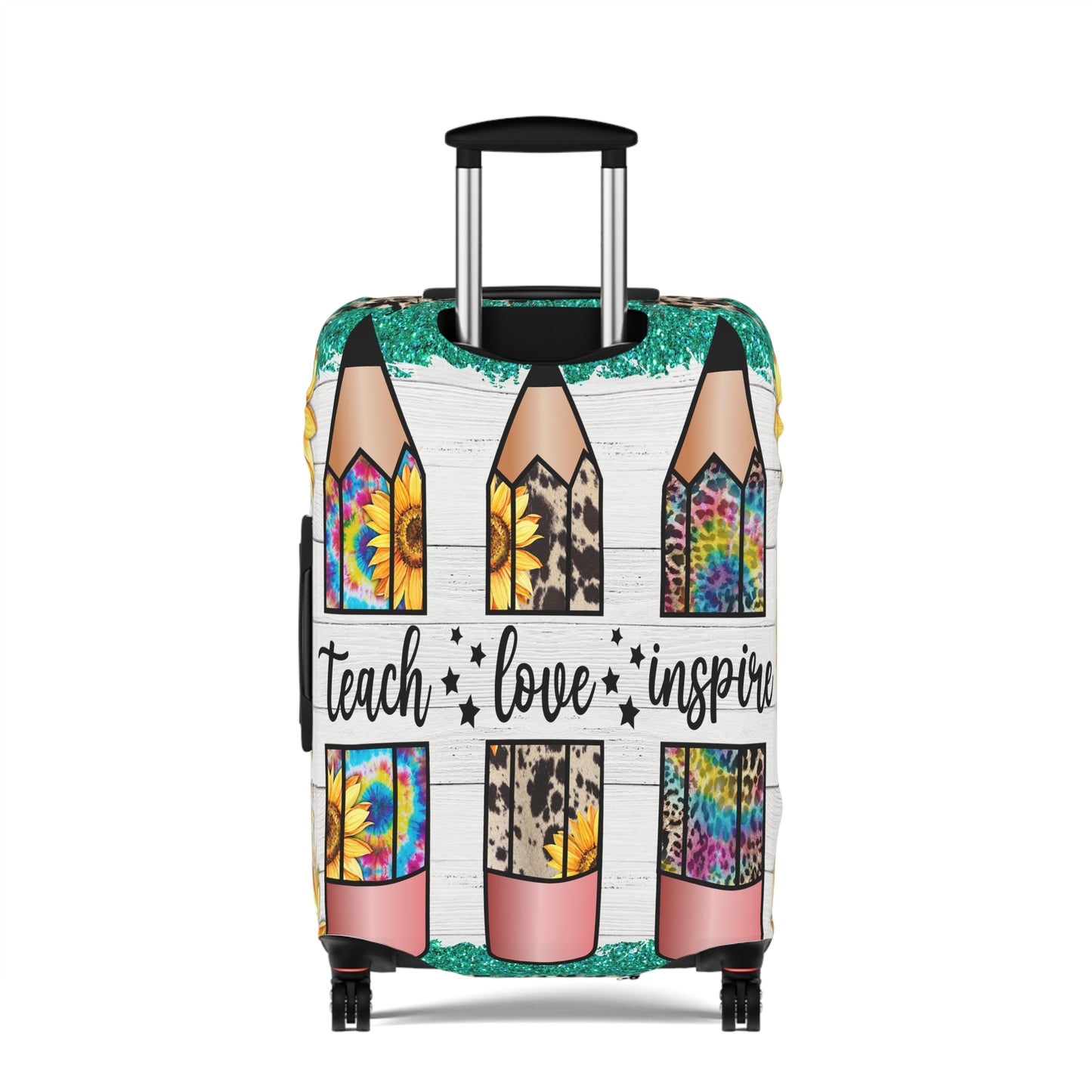 Luggage Cover, Teacher, Teach, Love, Inspire, awd-1755