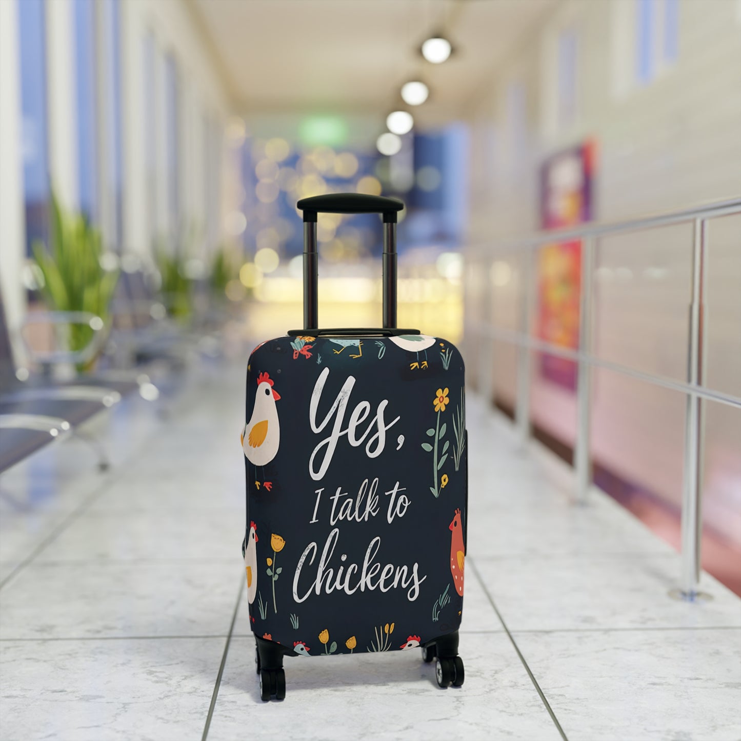 Luggage Cover, Yes I talk to Chickens, awd-1678