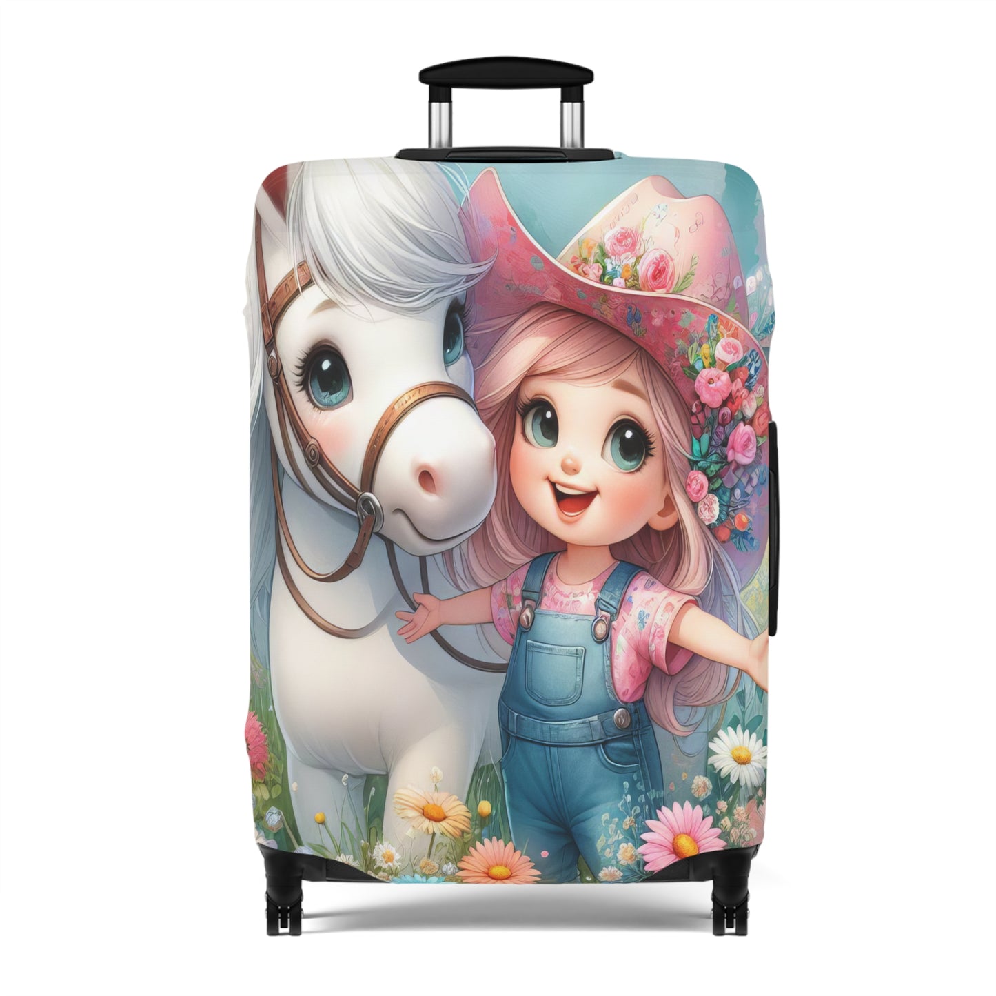 Luggage Cover, Just a Girl who Loves Horses, awd-3070