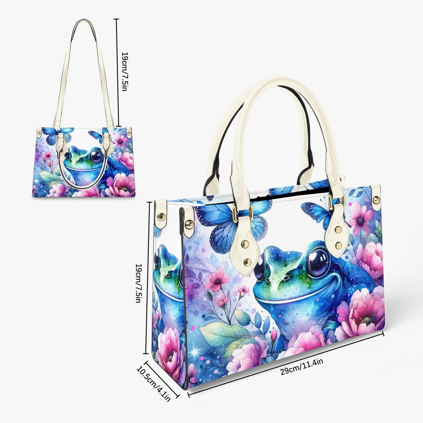 Women's Tote Bag - Long Strap - Frog