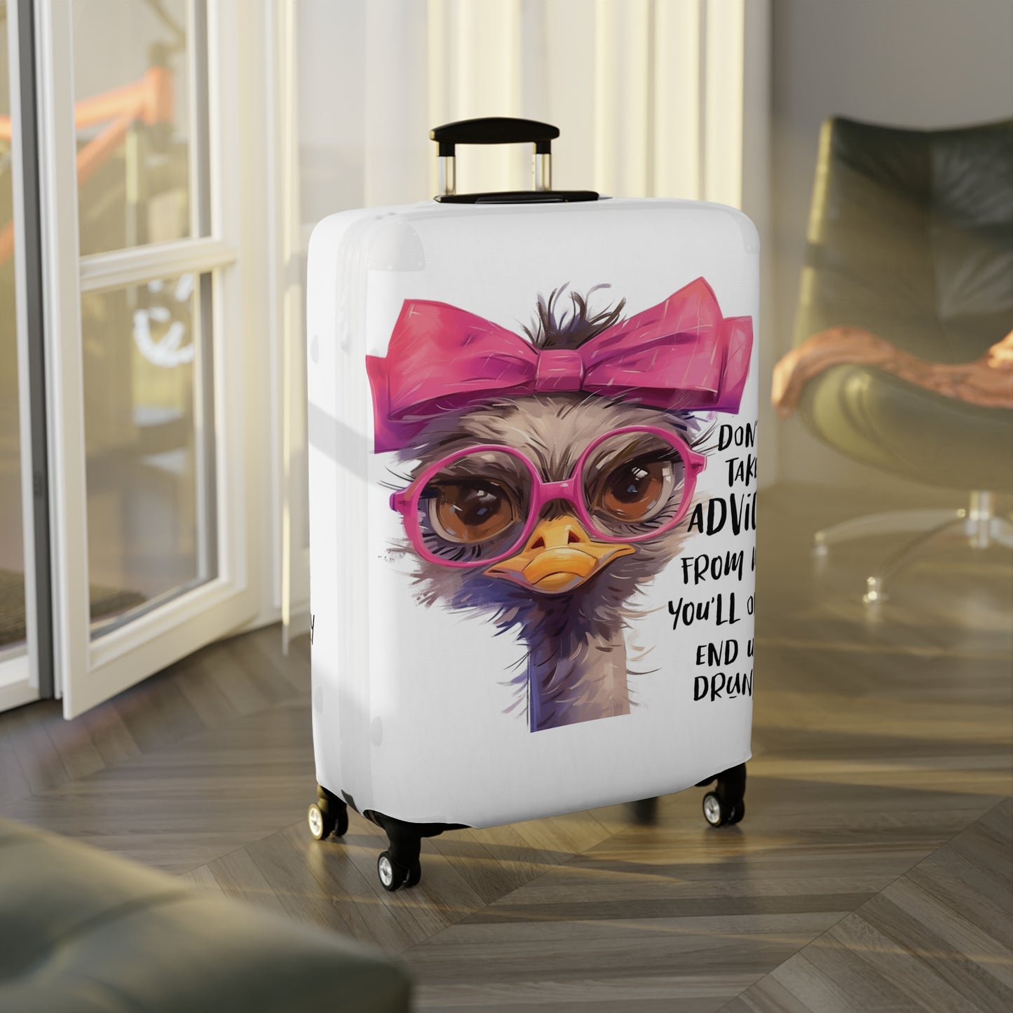 Luggage Cover, Emu, Don't take advice from me you'll only end up drunk, awd-4027