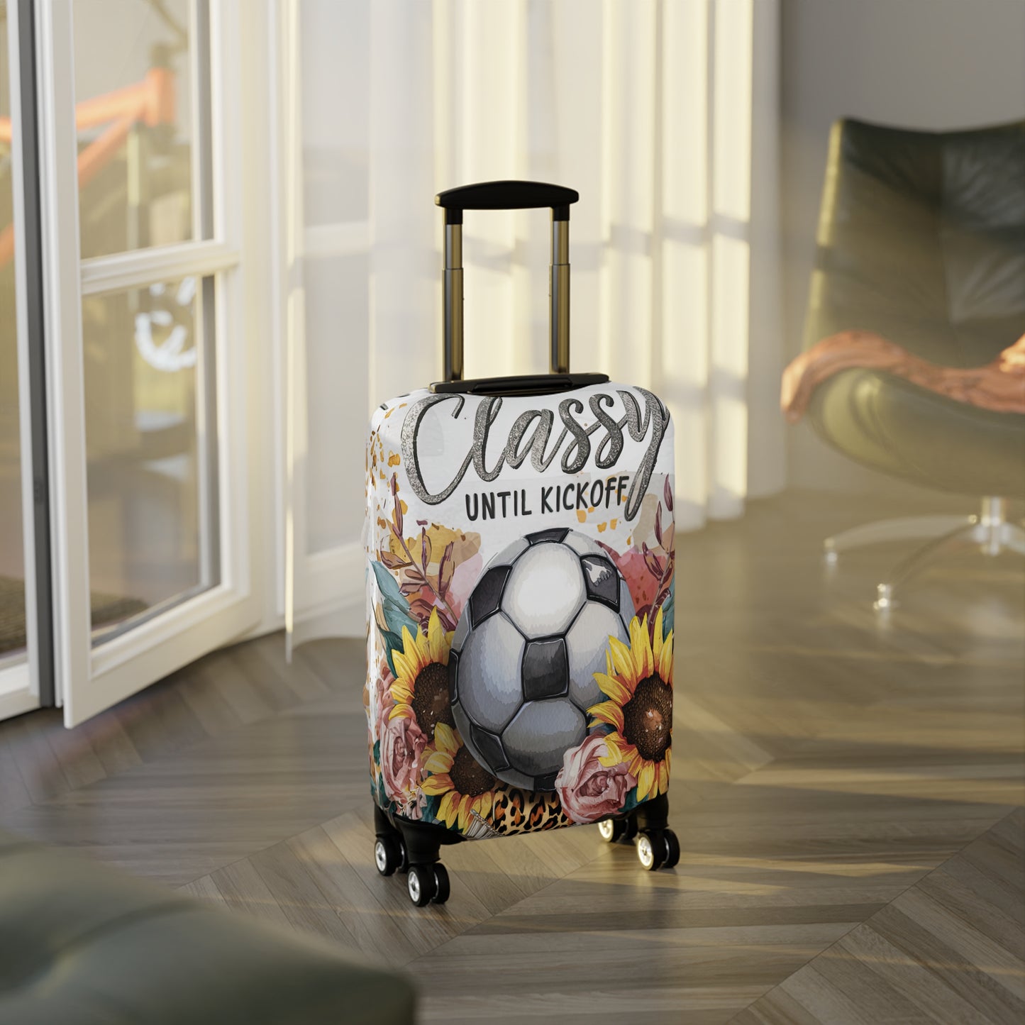 Luggage Cover, Soccer, Classy until Kickoff, awd-1731