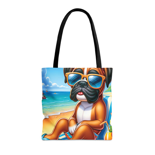 Tote Bag, Dog on Beach, Boxer, Tote bag,  awd-1102