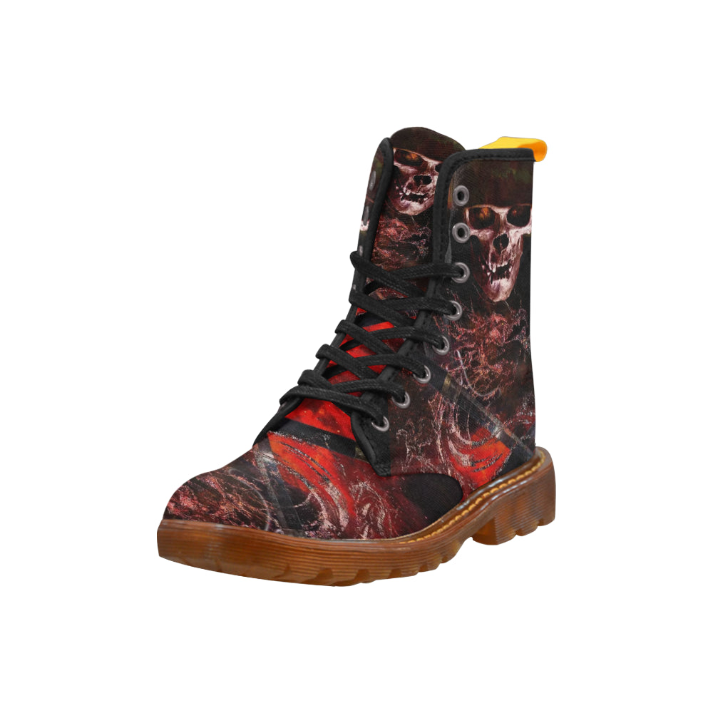 Martin Boots For Women dragon and skull