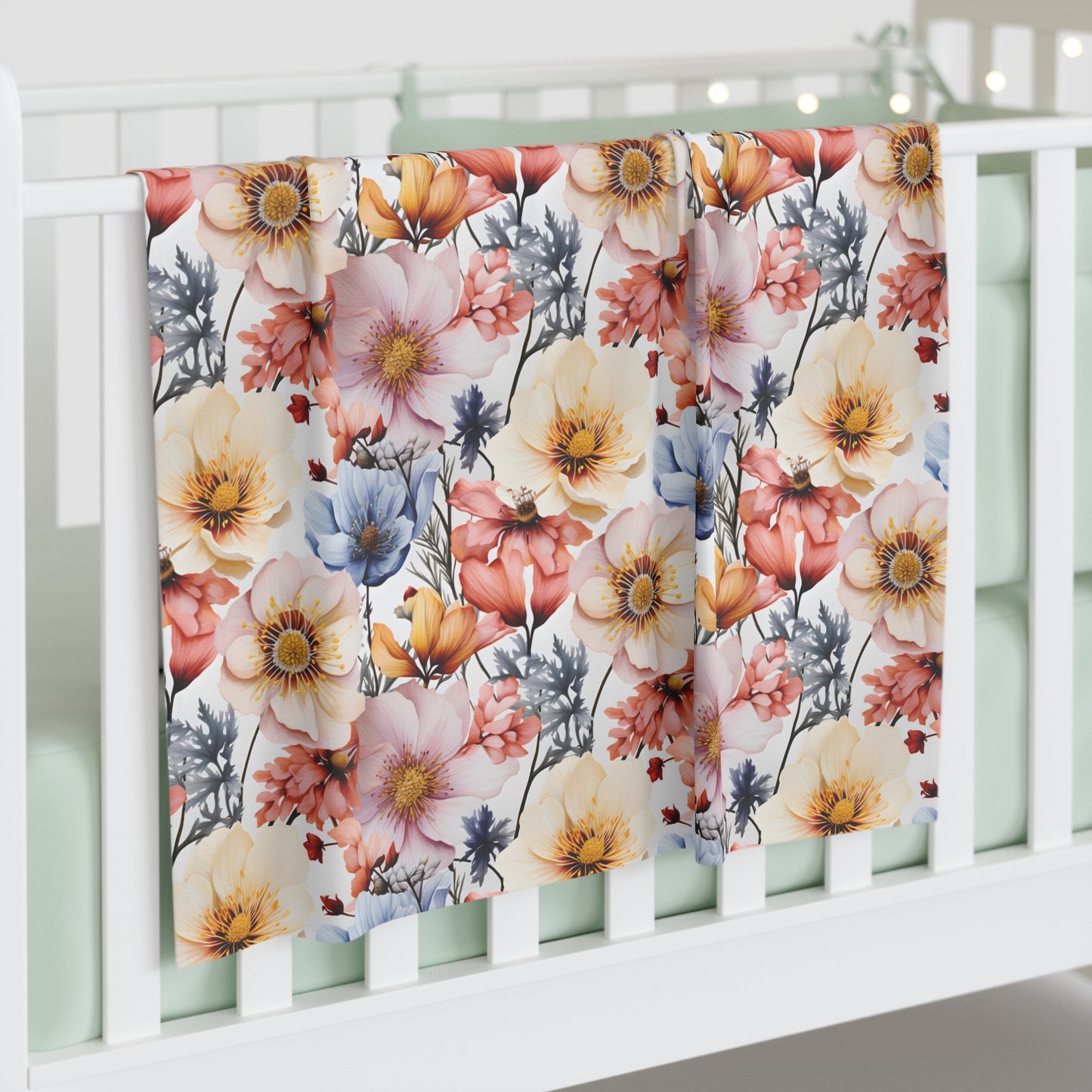 Baby Swaddle Blanket, Wildflowers, Baby Swaddle, Baby Shower gift