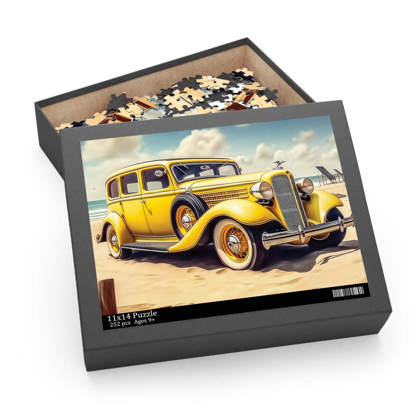 Personalised/Non-Personalised Puzzle, Vintage Car (120, 252, 500-Piece)