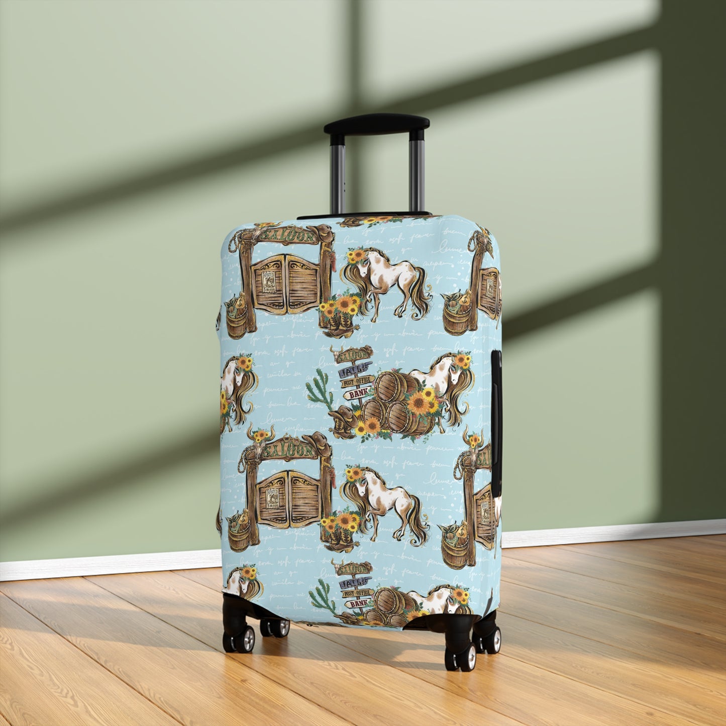 Luggage Cover, Howdy Cowboy Blue