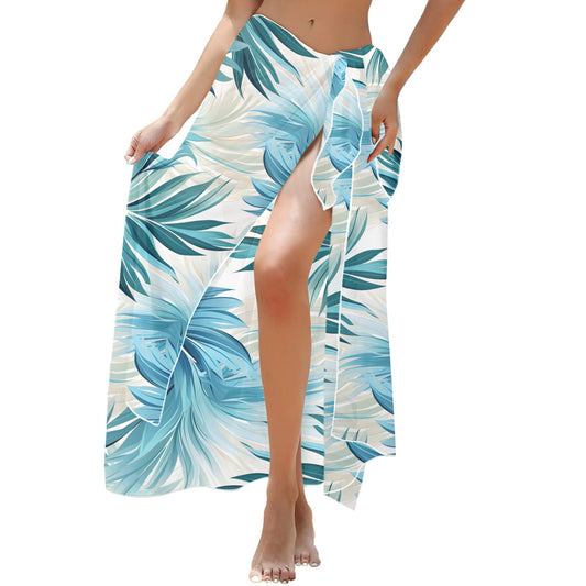 Blue Palms Long Beach Sarong Wrap