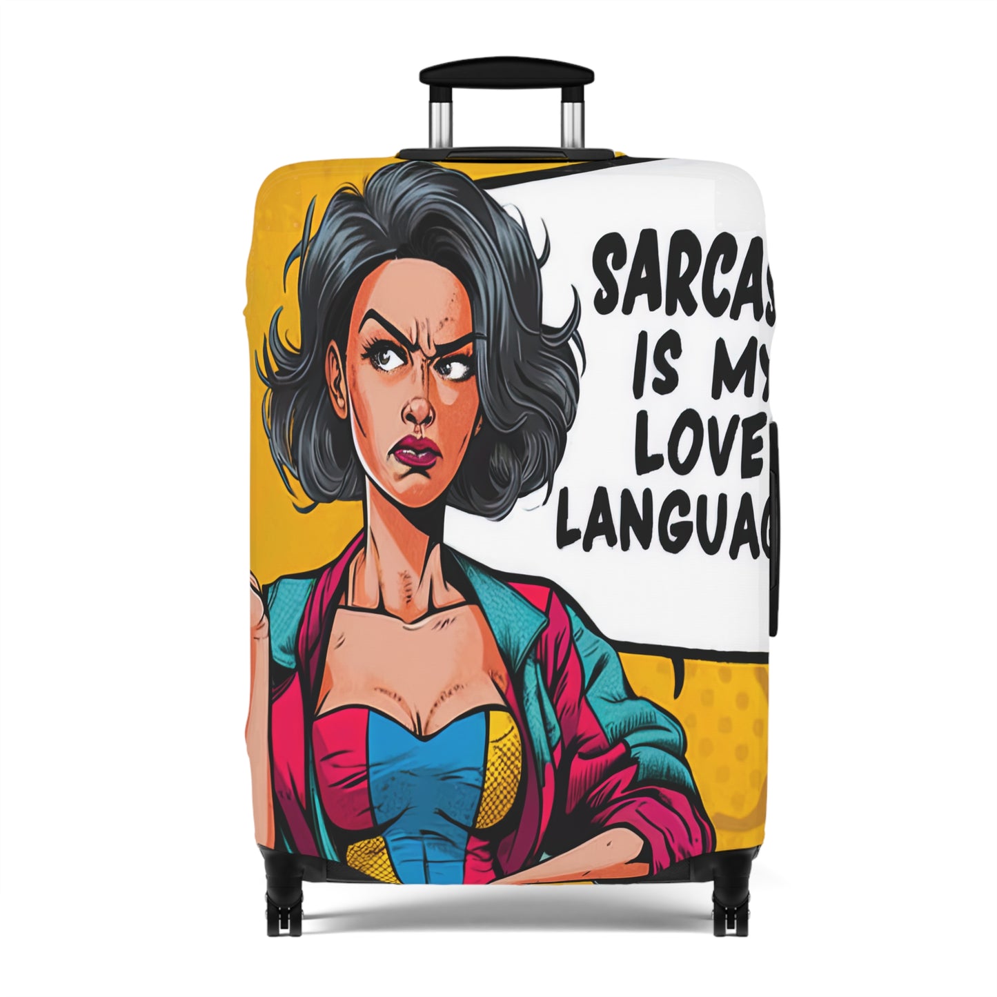 Luggage Cover, Funny Quote, Sarcasm is my Love language, awd-1727