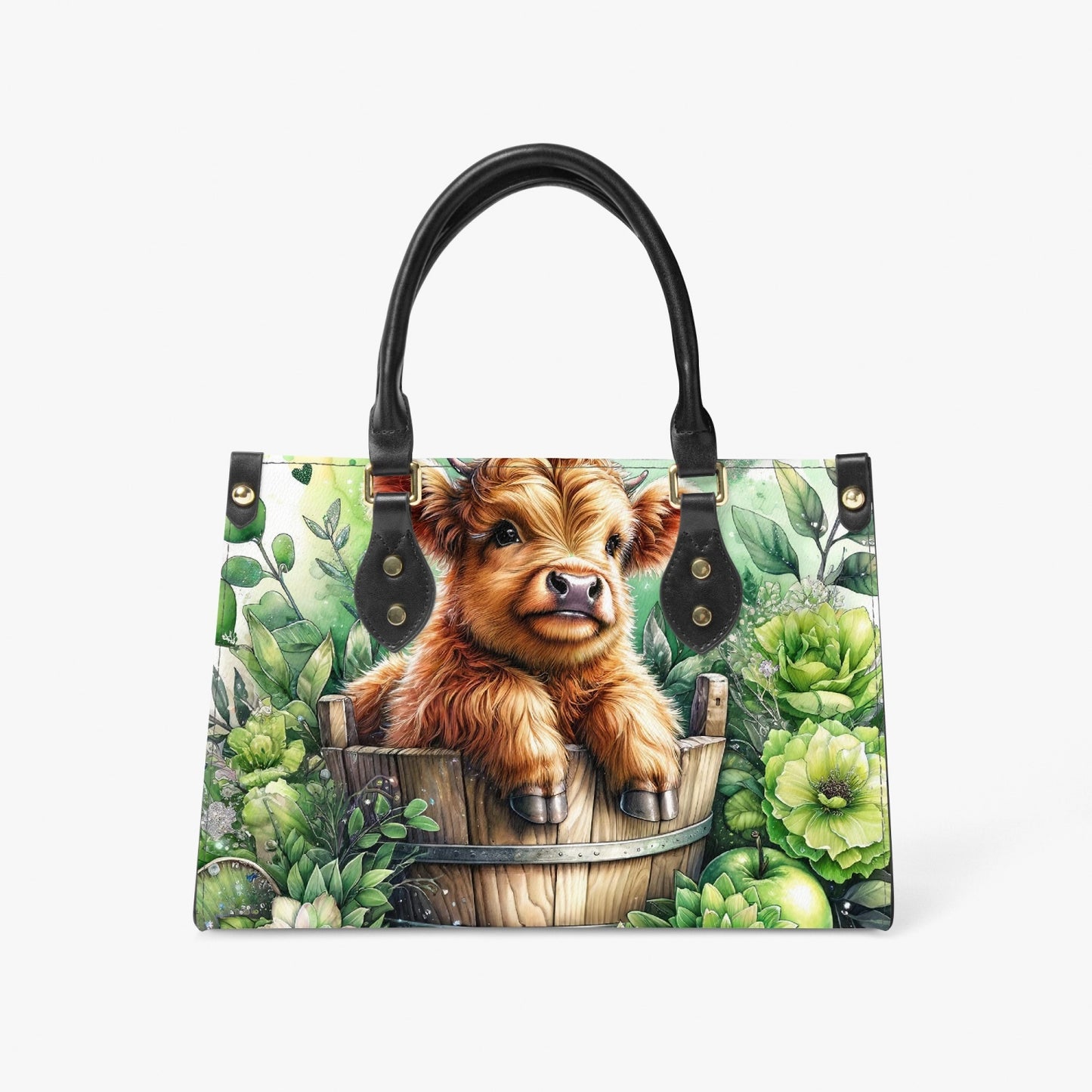 Women's Tote Bag - Long Strap - Highland Cow