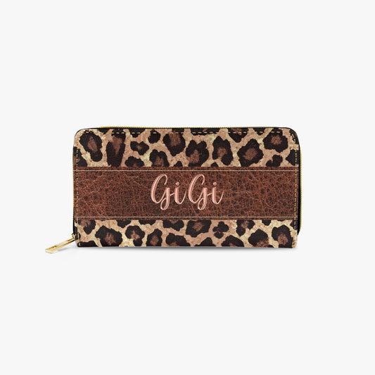 Long Type Zipper Purse - Leopard Print - GiGi