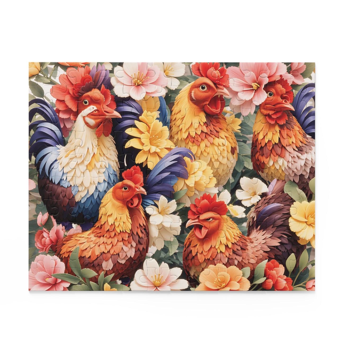 Personalised/Non-Personalised Puzzle, Chickens/Rooster (120, 252, 500-Piece)