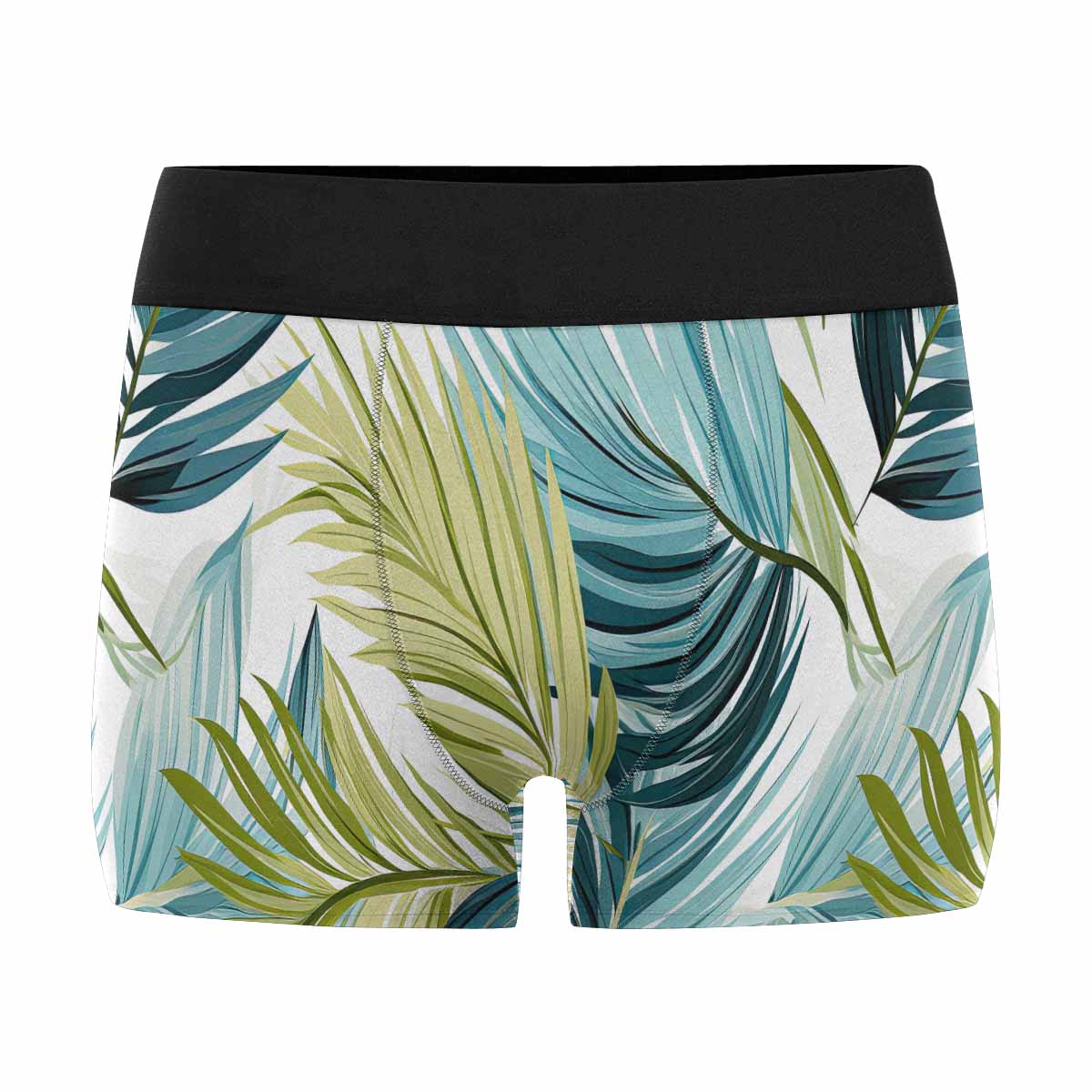 Palm Leaves Blue Green AUS Men's All Over Print Boxer Briefs (Made In AUS)