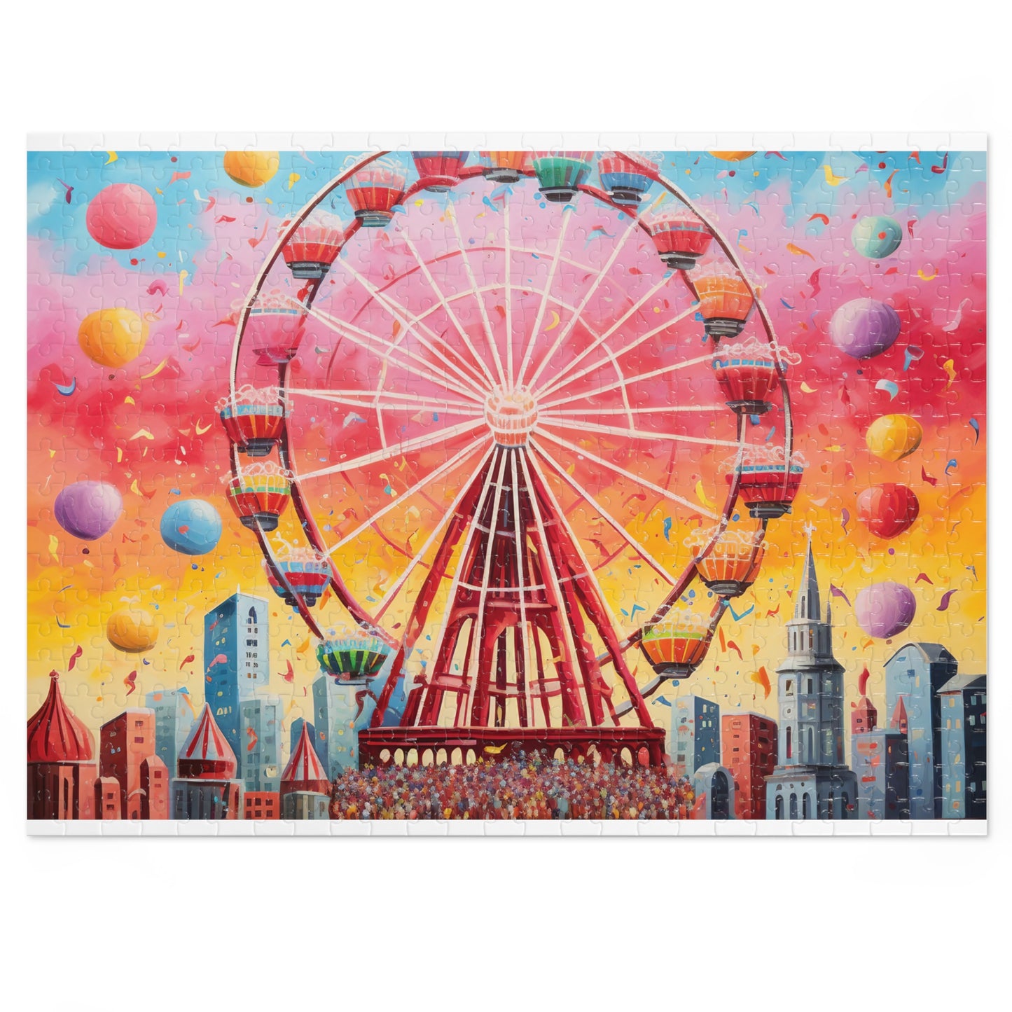 Jigsaw Puzzle, Carnival, Carousal, Personalised/Non-Personalised (30, 110, 252, 500,1000-Piece)