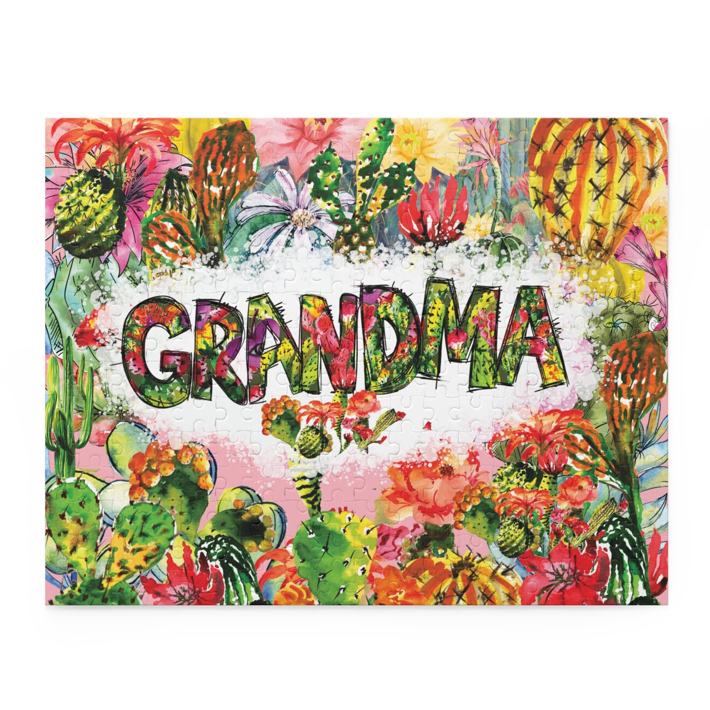 Personalised/Non-Personalised Puzzle, Tropical Grandma (120, 252, 500-Piece)