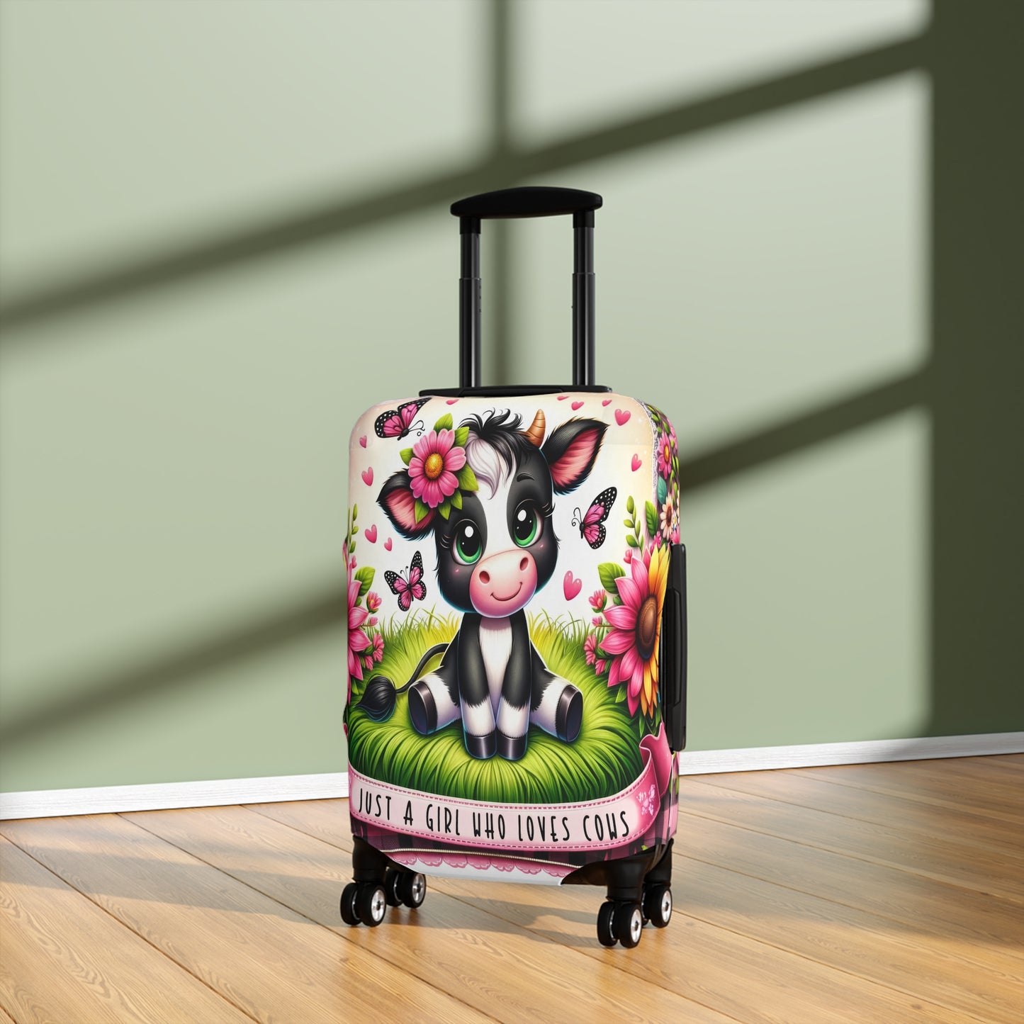 Luggage Cover, Just a Girl who Loves Cows, awd-1492