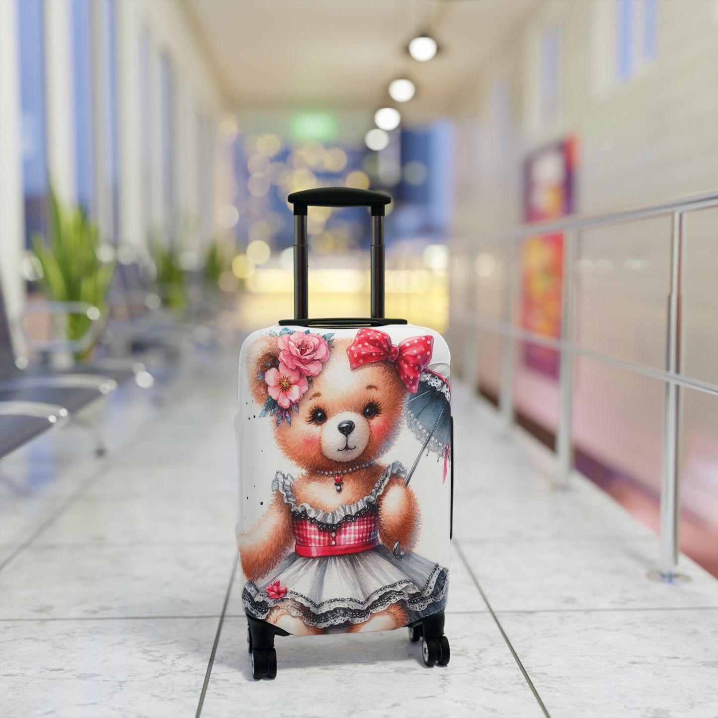 Luggage Cover, Rockabilly, Teddy Bear, awd-3033