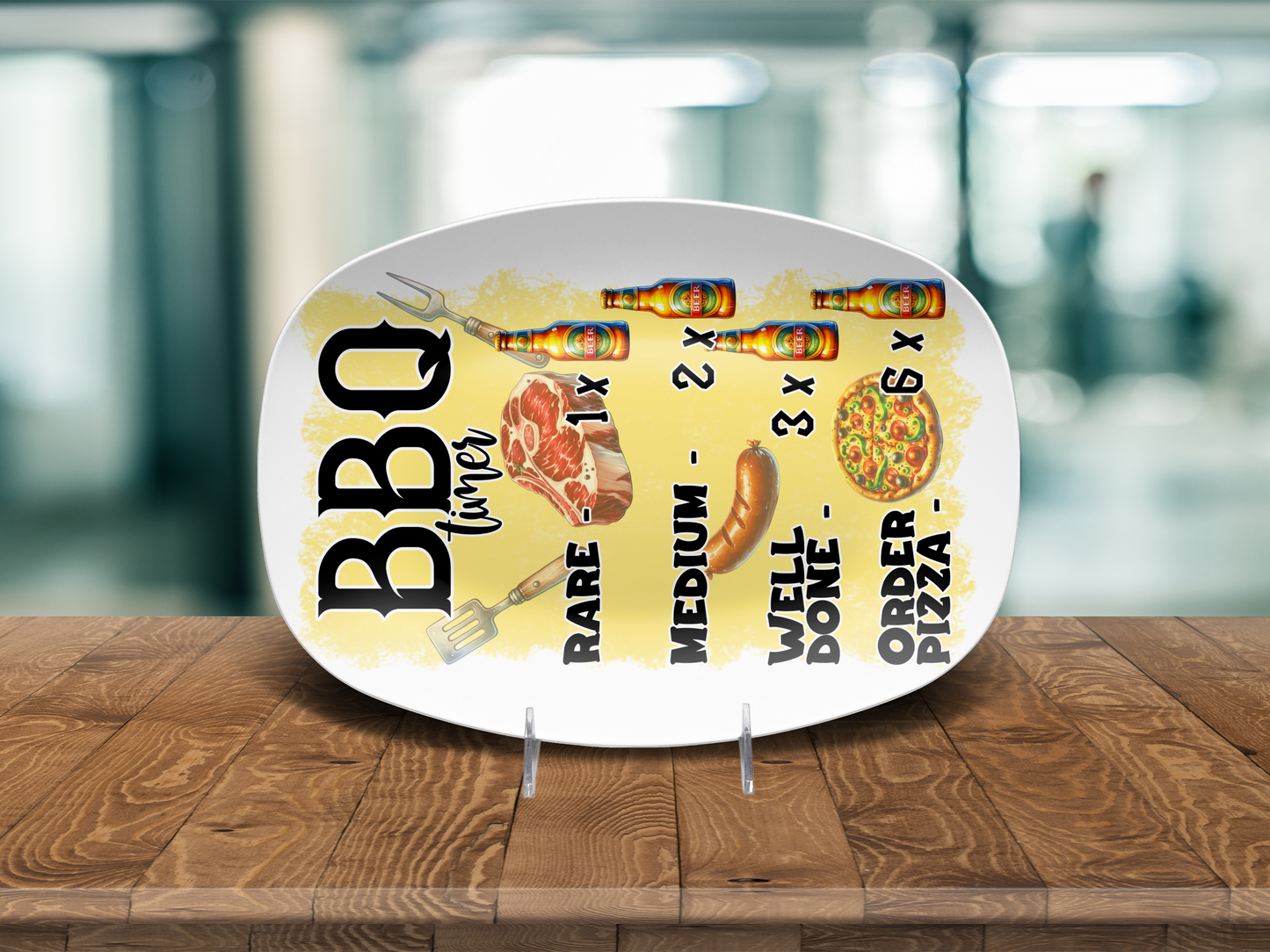 BBQ Timer 10" x 14" BBQ Platter