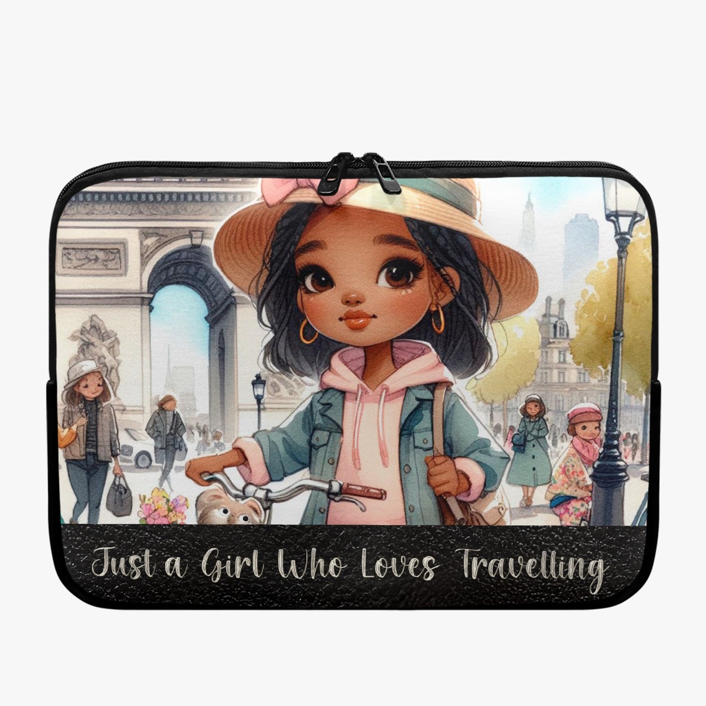 Laptop Sleeve - without handles - Just a Girl Who Loves Travelling