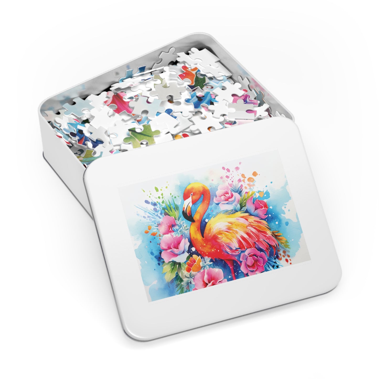 Jigsaw Puzzle, Flamingo, Personalised/Non-Personalised (30, 110, 252, 500,1000-Piece)