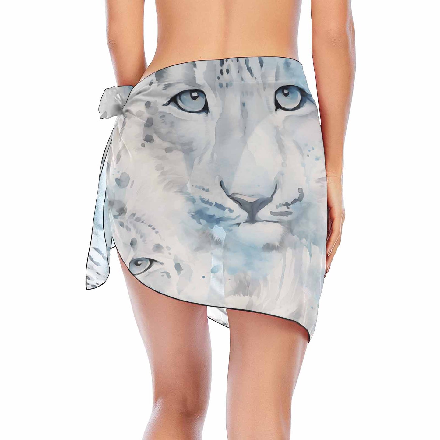 Snow Leopard  Women's Beach Sarong Wrap