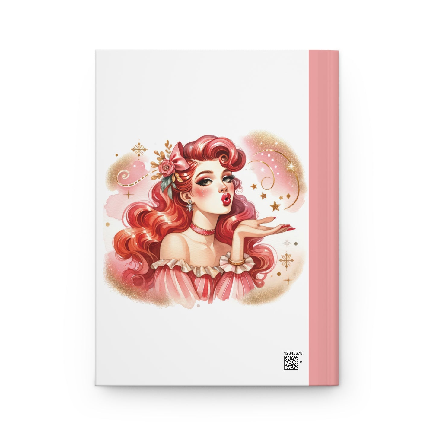 Personalised Hardcover Journal Matte, Coquette Girl, awd-1470