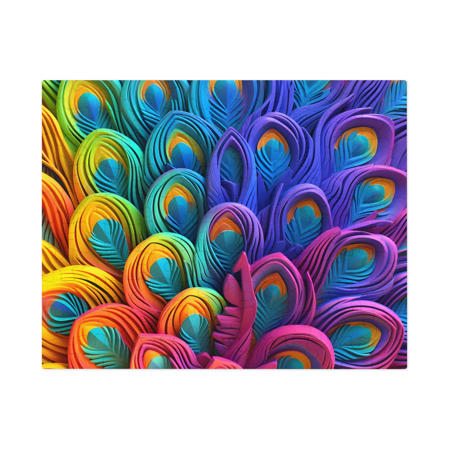 Puzzle, Peacock Feathers, Personalised/Non-Personalised (30, 110, 252, 500,1000-Piece) awd-574