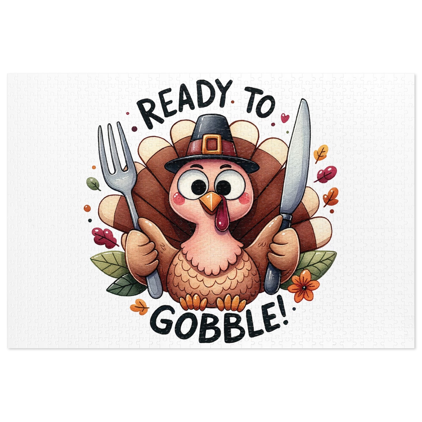 Jigsaw Puzzle, Thanks Giving, Ready to Gobble, Personalised/Non-Personalised (30, 110, 252, 500,1000-Piece)