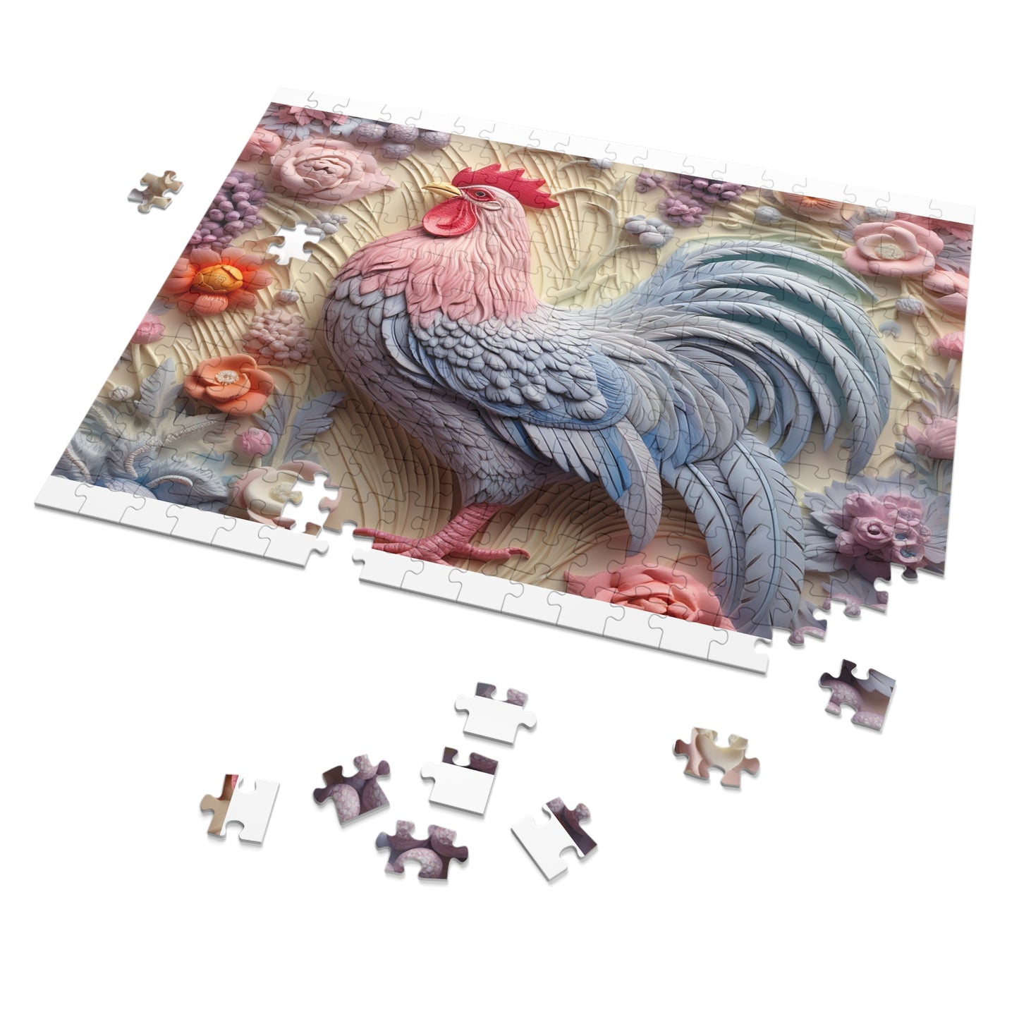Jigsaw Puzzle, Chicken/Rooster, Personalised/Non-Personalised (30, 110, 252, 500,1000-Piece)