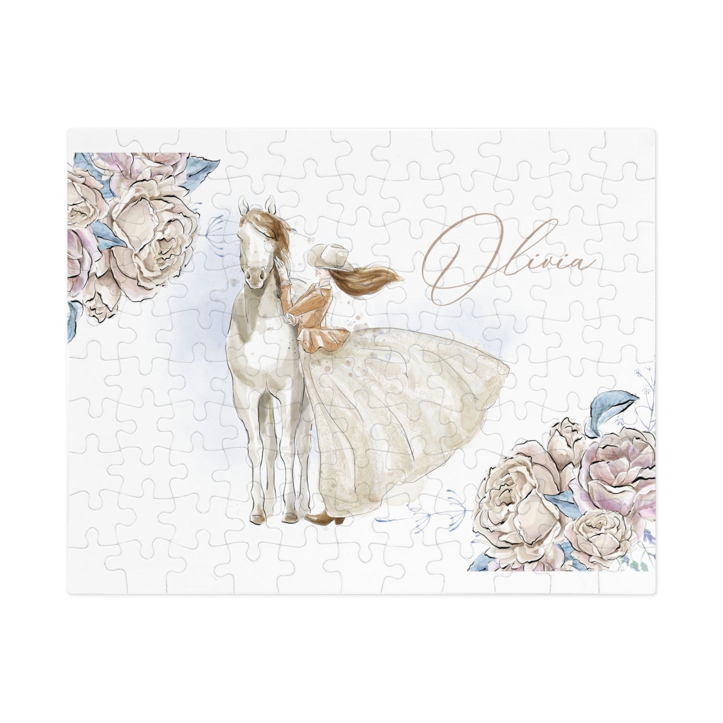 Jigsaw Puzzle, Western, Just a Girl Who Loves Horses, Personalised/Non-Personalised (30, 110, 252, 500,1000-Piece)