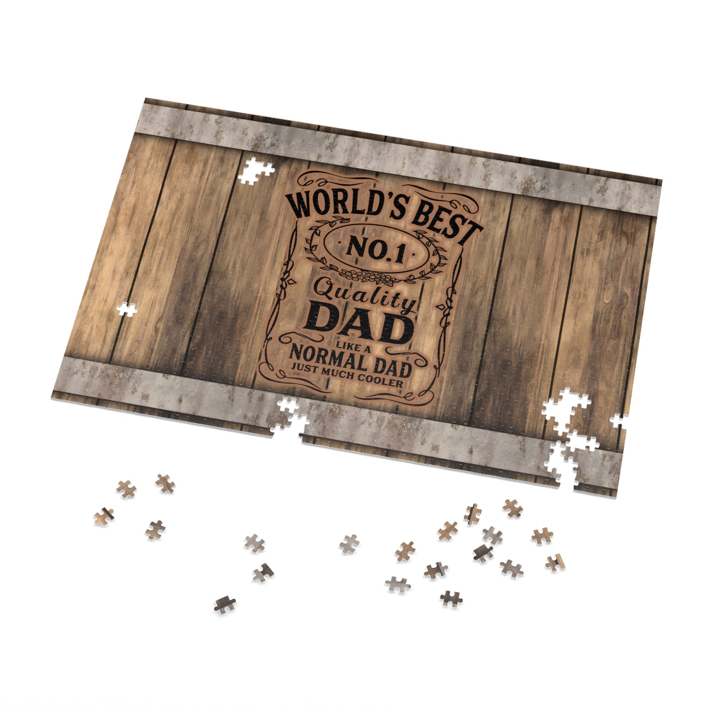 Puzzle, Dad, World's Best Dad, Personalised/Non-Personalised (30, 110, 252, 500,1000-Piece) awd-573