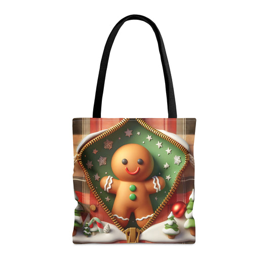 Tote Bag, Christmas, Gingerbread Man