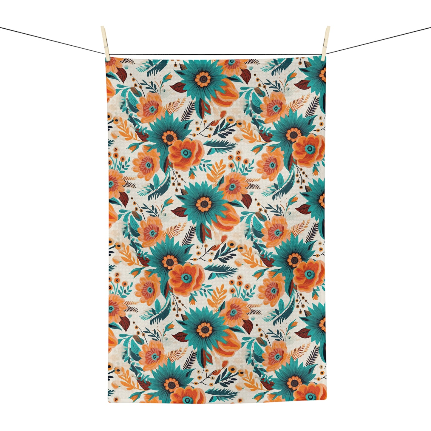 Microfiber Tea Towel Boho Floral