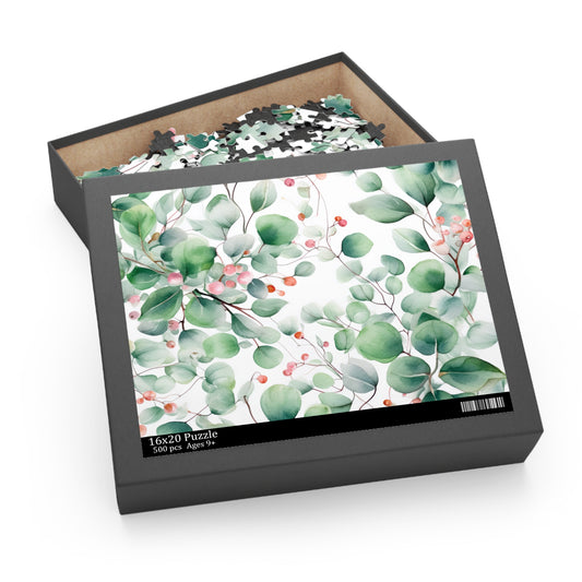 Personalised/Non-Personalised Puzzle, Eucalyptus Leaves (120, 252, 500-Piece)