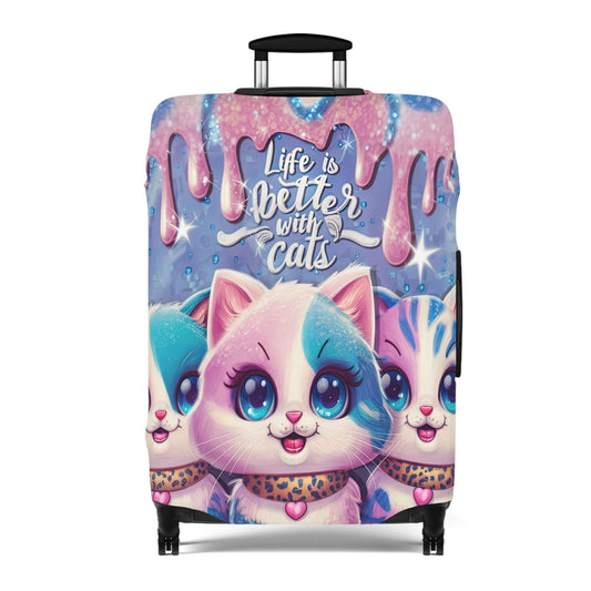 Luggage Cover, Life is better with Cats, awd-3105