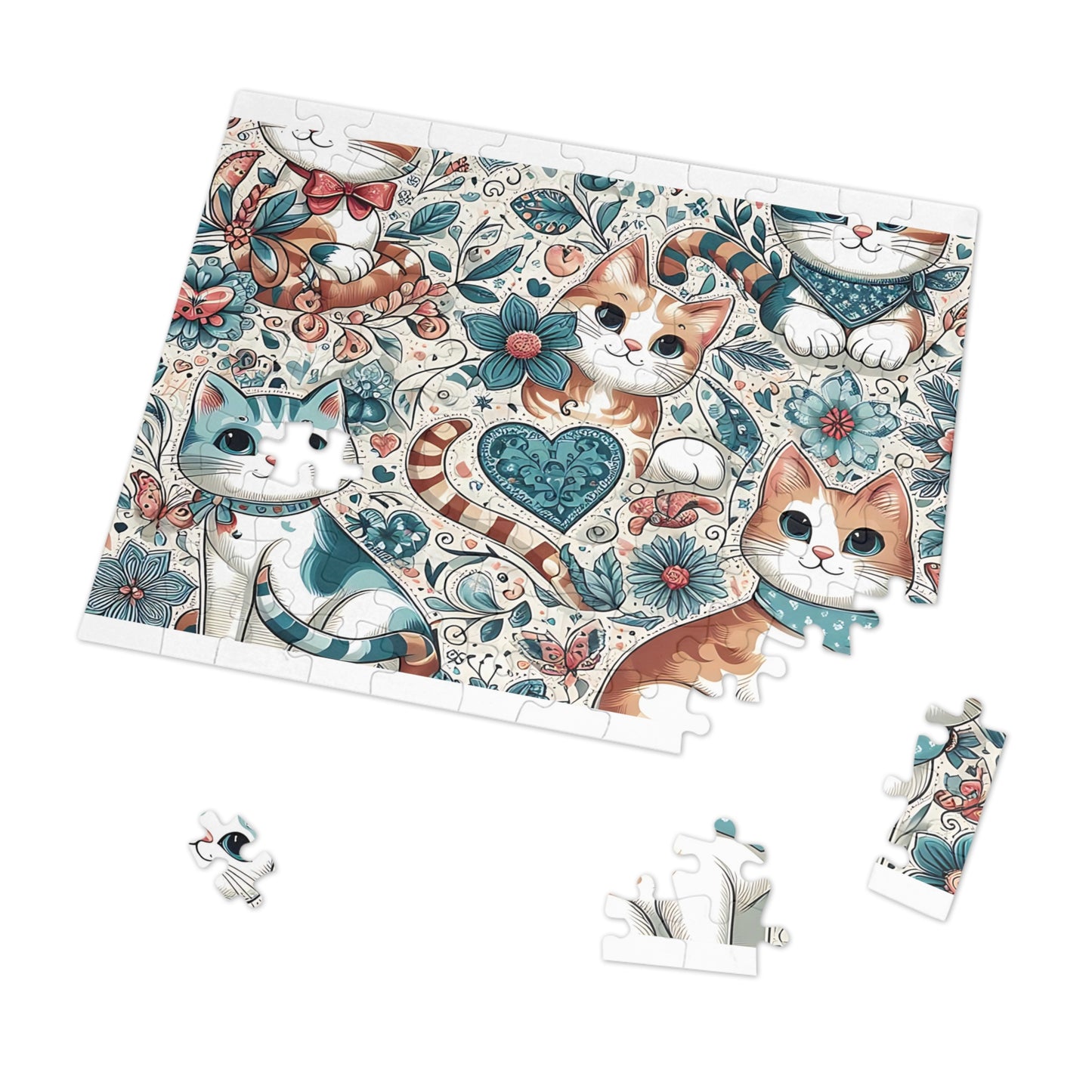 Jigsaw Puzzle, Cats, Personalised/Non-Personalised (30, 110, 252, 500,1000-Piece)