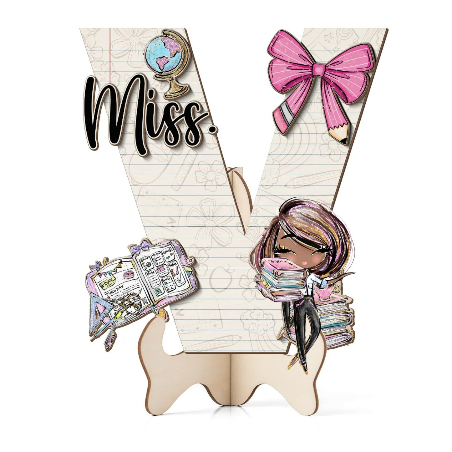 Teacher Letter Sign Letter Miss V