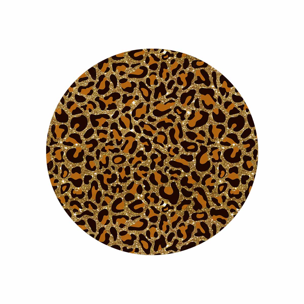 Animal print 5  Circular Micro Fleece Blanket 60"