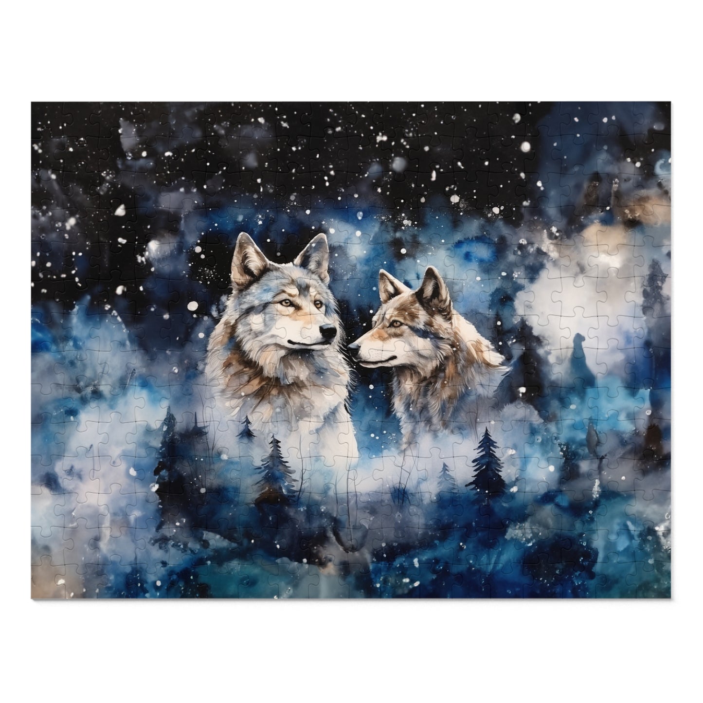 Puzzle, Wolves, Personalised/Non-Personalised (30, 110, 252, 500,1000-Piece) Awd-547