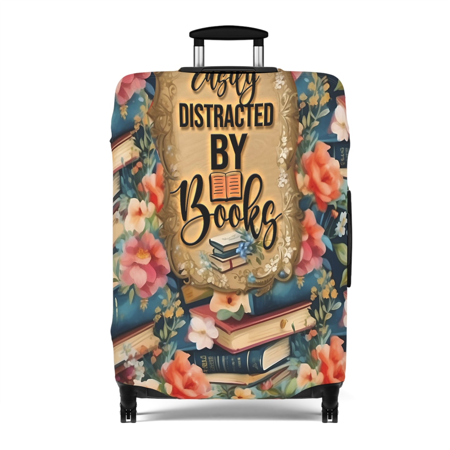 Luggage Cover, Easily distracted by Books, awd-1735