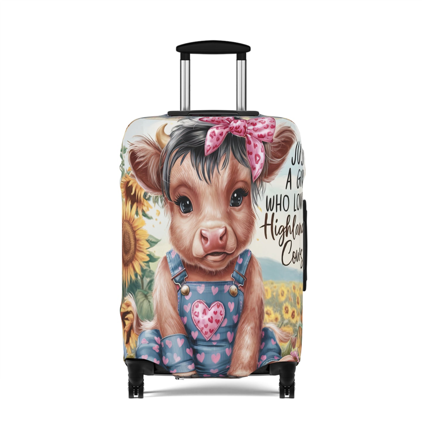 Luggage Cover, Just a Girl who Loves Highland Cows, awd-3092