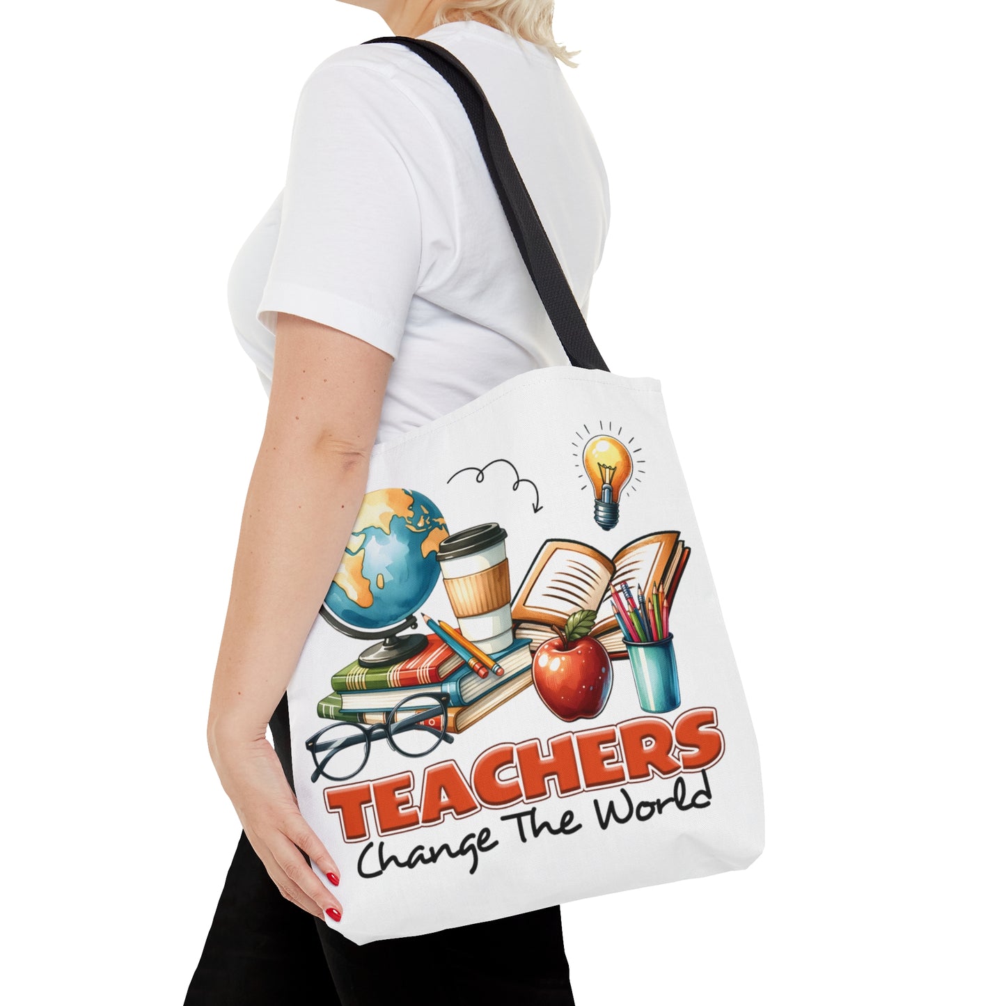 Tote Bag, Teacher, Teachers change the world Personalised/Non-Personalised Tote bag