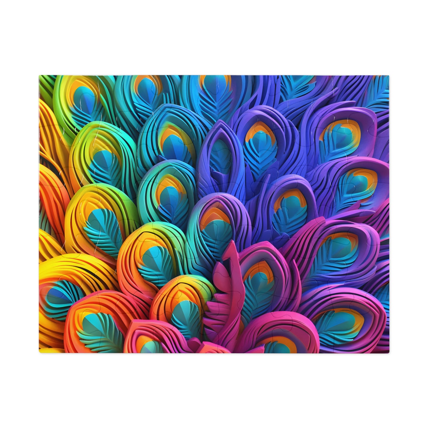 Puzzle, Peacock Feathers, Personalised/Non-Personalised (30, 110, 252, 500,1000-Piece) awd-574