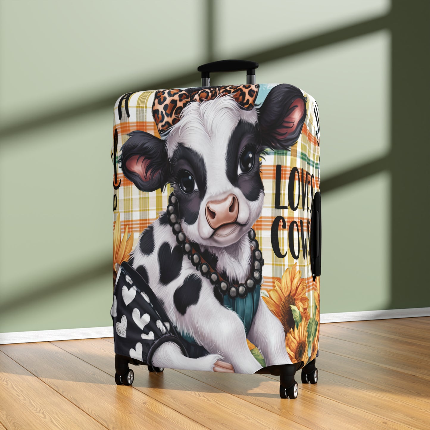 Luggage Cover, Just a Girl who Loves Cows, awd-3090