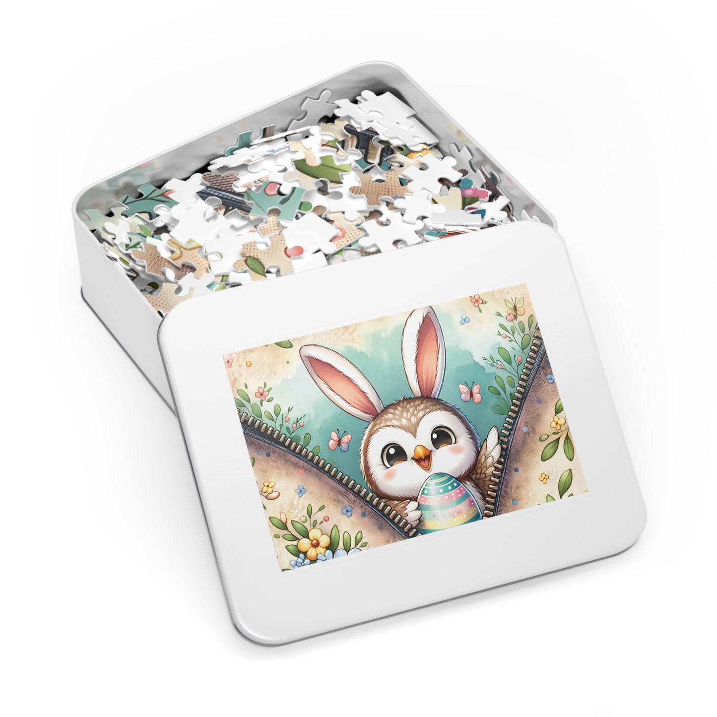 Jigsaw Puzzle, Easter, Owl with Bunny Ears, Personalised/Non-Personalised (30, 110, 252, 500,1000-Piece)