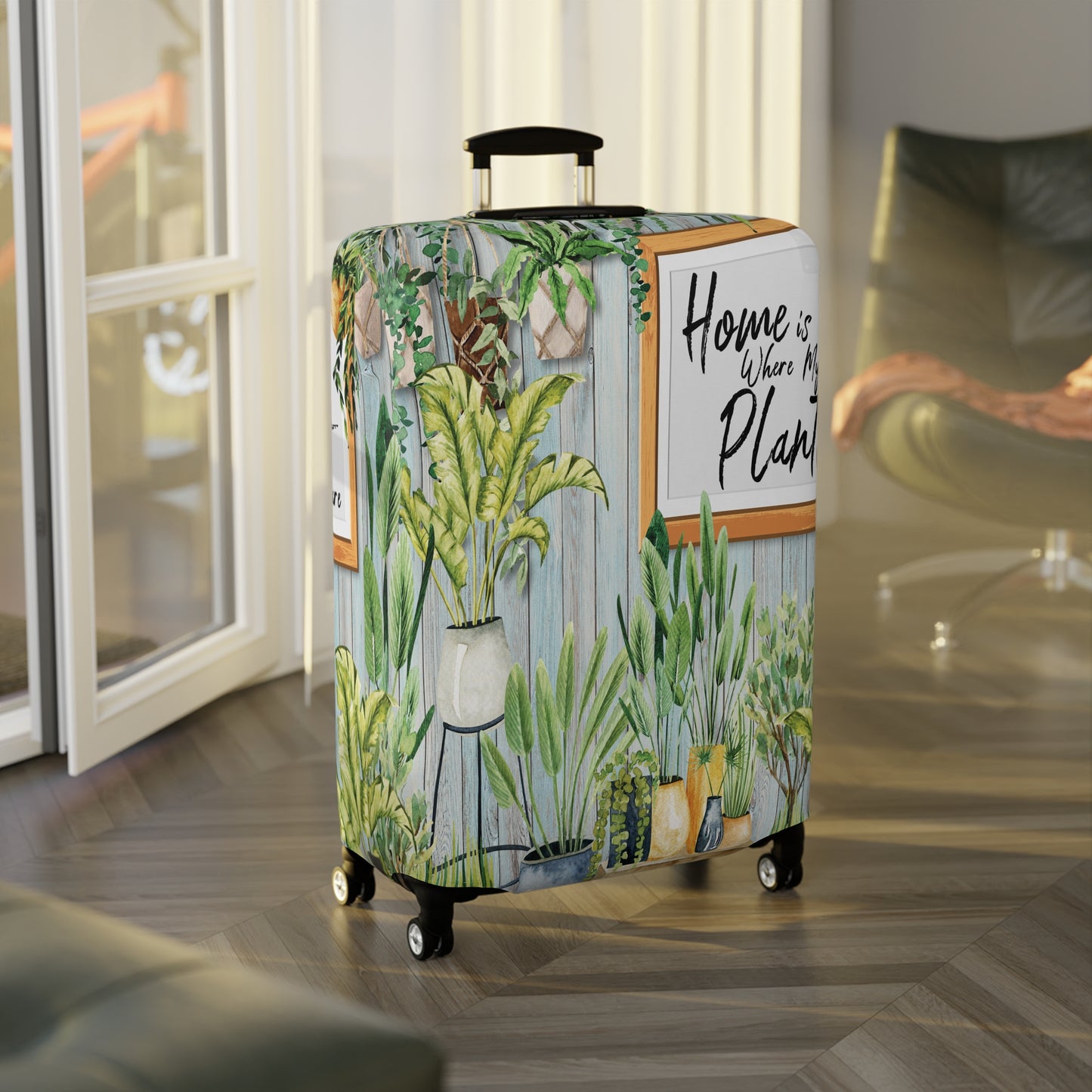 Luggage Cover, Home is where my plants are, awd-024