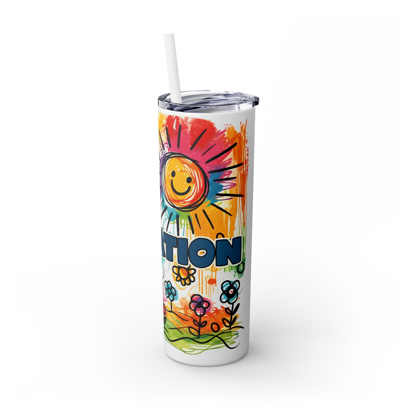 Skinny Tumbler with Straw, 20oz, Special Education